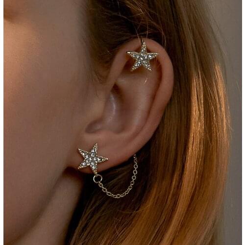 KaiMin Star Ear Tiny Moon Stud Earrings For Women Everyday Teen Mothersday Celestial Birthday Gift Jewelry Earrring Wholesale