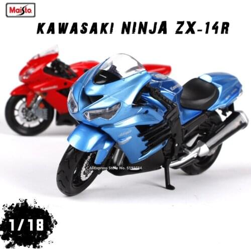 Maisto 1:18 Kawasaki NINJA ZX-14R BMW Ducati Moto Car Original Authorized Simulation Alloy Motorcycle Model Toy Car Collecting
