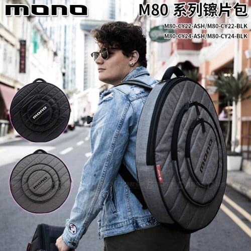 MONO M80-CY24/CY22 Cymbal Carrying Case Bag Available in 22" or 24" Black/Ash Color