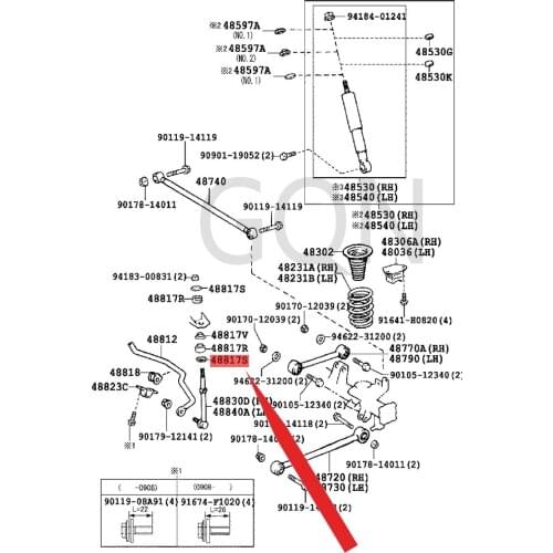 Cushion pad (for rear stabilizer bar) 2010-Toy ota FJC RUI SER HIL UXL AND CRU ISE RPR ADO front stabilizer bar iron