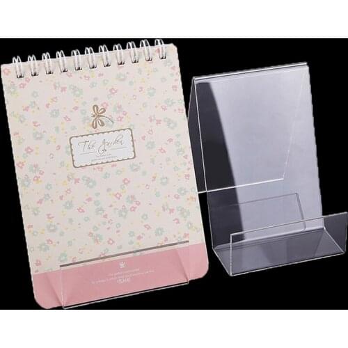 Clear Acryl Bookmarks L-shaped Desk Organizer Desktop Book School Stationery Office Accessories