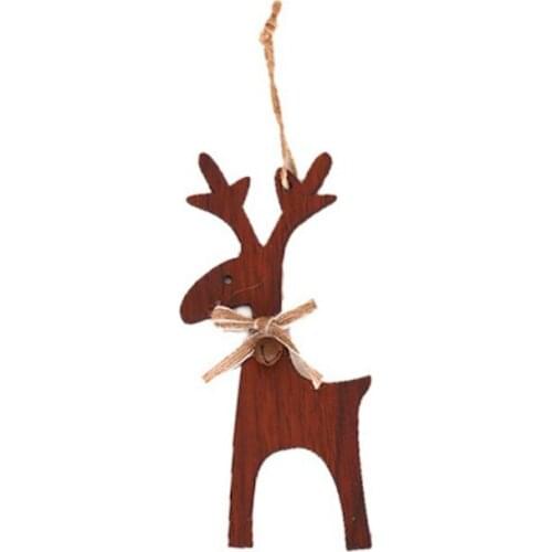 Christmas Pendant Wooden Elk Hanging Decoration Home Decor Festival Party Accessories
