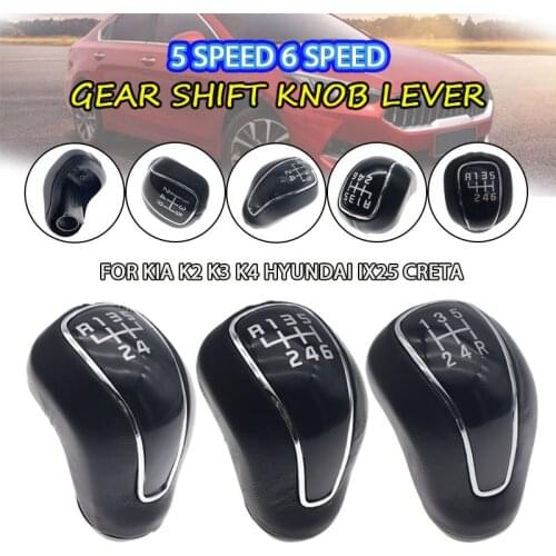 5/6 Speed ManualGear Shift Knob Shifter Lever Stick For Kia K2 K3 K4 Sportage Forte Cerato K3 For Hyundai IX25 Creta 2012-2016