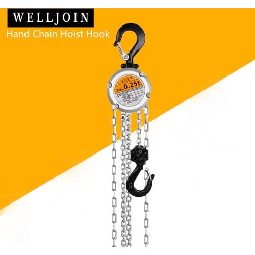 KACC Mini Hand Chain Hoist Hook Mount 0.25/0.5 Ton Capacity 3M Lift CE Certificate Portable Manual Lever Block Lifting