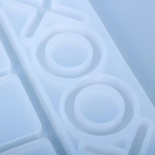 Crystal Epoxy Resin Mold Funny Game Tic-Tac-Toe Cabochons OX Board Casting Silicone Mould DIY Crafts Making Tool 87HB