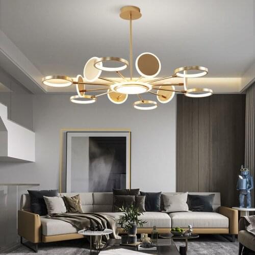 Modern Led Chandelier Lamp For Living Dining Room Bedroom Restaurant with remote control home Loft Black Nordic Lighting Fixture