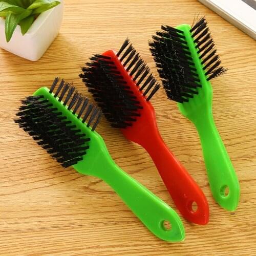 Three-side Brush Long Handle Soft Shoes Brush Wash Shoes Cleaning Brush Laundry Shoes Three-sided Brush