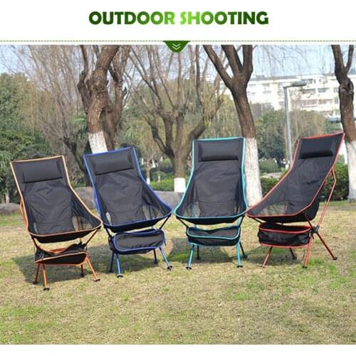 Outdoor Portable Camping Chair Oxford Cloth Recliner Folding Lengthen Ultra Light Fishing Seat Folding Patio Lounge Chair