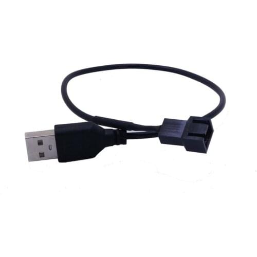 USB To 4Pin/3Pin Computer Fan Adapter Cable 5V To 12V Power Cable Connector 3pin or 4pin Fan To USB Adapter 30CM