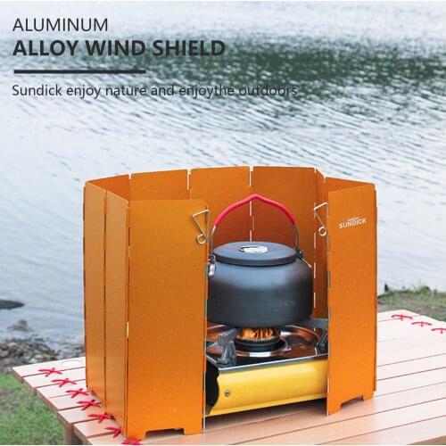 10 Piece 12 Piece Outdoor Stove Folding Wind Deflector Aluminum Alloy Windshield Lightweight for Camping BBQ Accessories