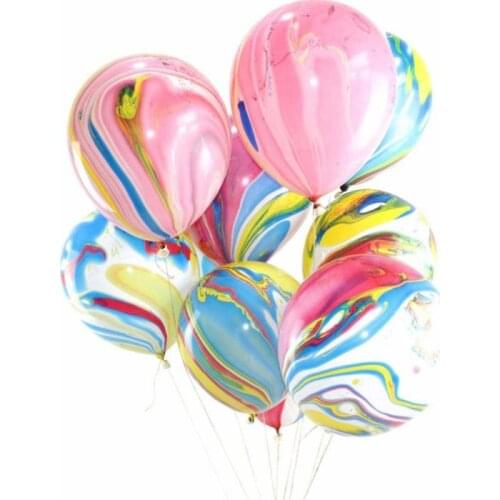 10pcs 10inch 5Color Marble Agate Latex Balloons Unicorn Party Baloons Baby Shower Birthday Decoration Party Supplies Air Globos