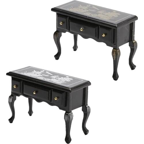 1:12 Dollhouse Miniature Mini Dresser Table Model Doll House Furniture Accessories Toys For Dollhouse Decals