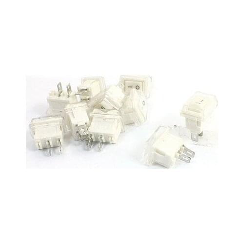 NEW!10Pcs Panel Mount 2 Pin SPST Waterproof Snap in Boat White Rocker Switch