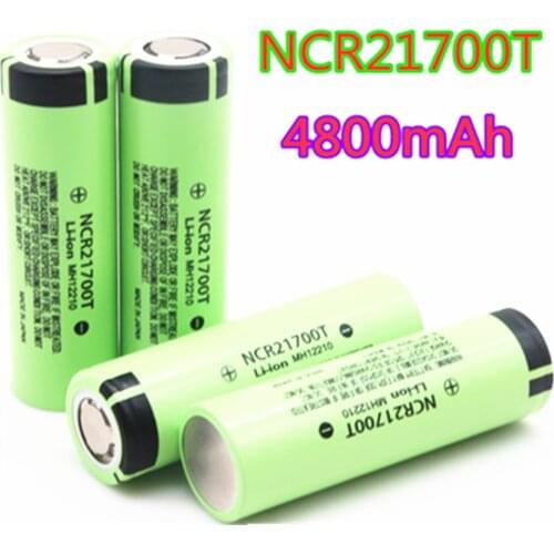 100% Original 3.7V 4800mAh 21700 NCR21700T Lithium Rechargeable Battery 40A High-discharge Battery High-drain Li-ion Battery