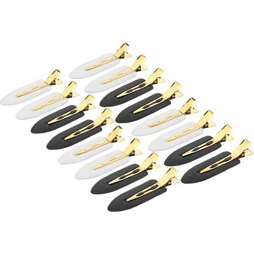 16x No Bend Hair Clip No Crease Clips Perming Makeup Clamps for Hair Bangs B