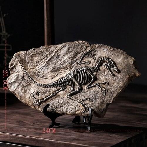 3D Dinosaur Fossil Animal Retro Statue Decoration Modern Home Desktop Decor Sculpture Dinosaur Fossil Resin Figurine