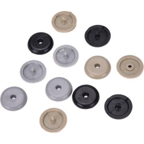 2pcs Safety Car Parts Black Beige Plastic Car Safety Seat Belt Stopper Spacing Limit Buckle Clip Retainer Seatbelt Stop Button