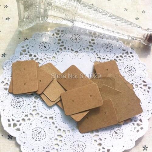 Free shipping stock retro blank kraft paper tag 2.5x3.8cm 500pcs a lot/earring tags/jewelry price labels/gift packing labels