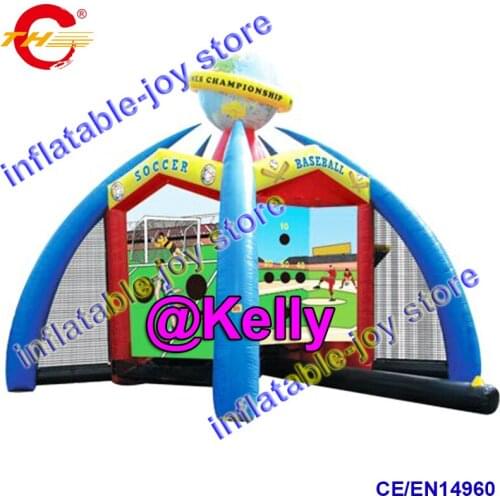 Fast shipping custom make Fun inflatable game combo for sale, 5 In 1 Inflatable Basketball Soccer Goal for carnival party rental