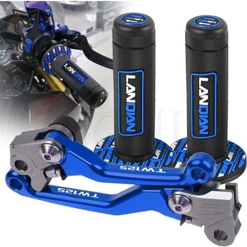 For YAMAHA TW125 TW 125 1999-2004 2000 CNC Pivot Brake Clutch Levers Dirt Bike Handle Hand Grip Handlebar Motocross Motorcycle