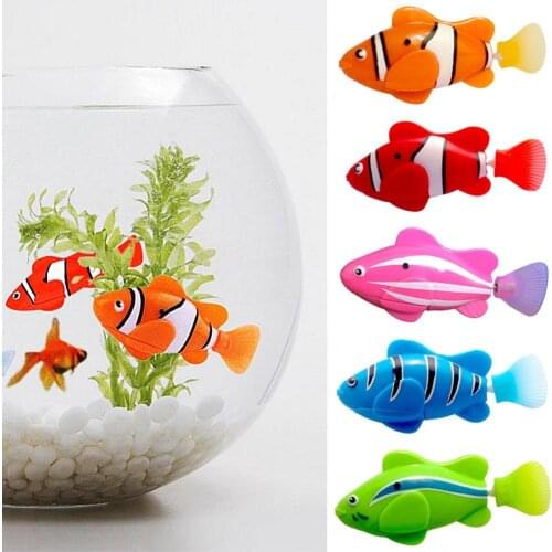 Dropshipping Electronic Fish Swimming Toys Battery Included Pet for Kids Bath ing Tank Decorating Act Like Real