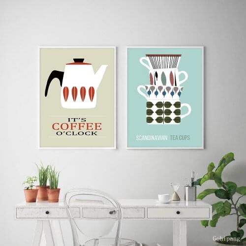 Coffee Tea Cups Posters Prints Nordic Canvas Painting For Kitchen Dining Room wall decor Modern Fashion Art Pictures home murals