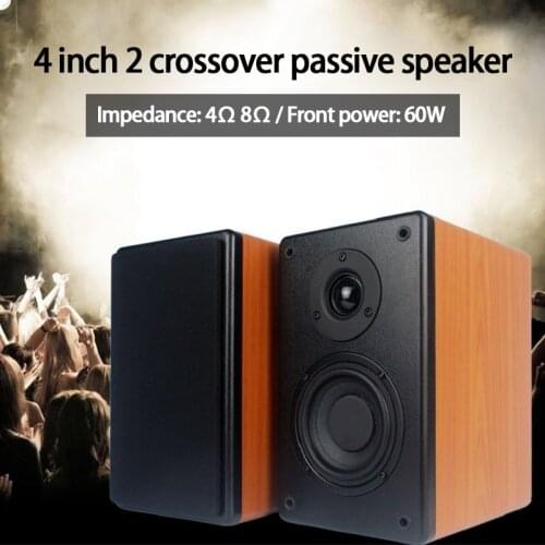 KYYSLB S404 60W 4-8 Ohm 4 Inch Passive Speaker Treble and Bass Two-way Bass, Shocking HIFI Front Surround Speaker