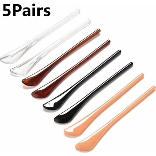 5Pair Metal Glasses Thin Leg Anti Slip Slim Hole Eyeglass Round Holder Sleeve Soft Silicone Prevent Allergies Ear Hooks