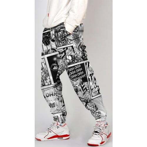 2021 Jojo Bizarre Adventure Jogger Men Streetwear Spring Autumn Sweatpants Anime Casual Trackpants Men Harajuku Fashion Pants