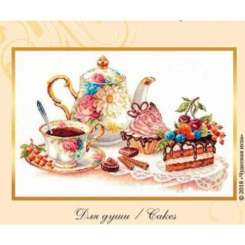 Afternoon Tea Cross Stitch Kits Top Quality Embroidery Needlework Sewing kit 14CT Unprinted DIY Handmade Art Decor