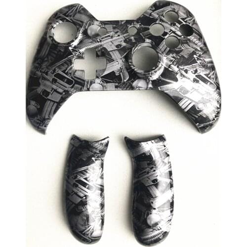 Front Shell Cover Faceplate Mod With Rear Grips Right Left Side Rails Handles Panels Set for Xbox One Controller Repair Decal