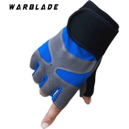 Non-Slip Fingerless Gloves Men Women Half Finger With Gel Padded Lycra Work Out Mittens Guantes Mujer Luvas WarBLade