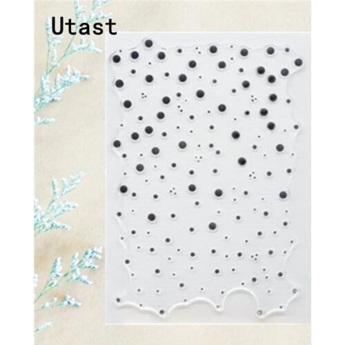 Black Dot Background Clear Silicone Stamps /Transparent Rubber Stamp for DIY Scrapbooking /Photo Album Decorative Craft Making