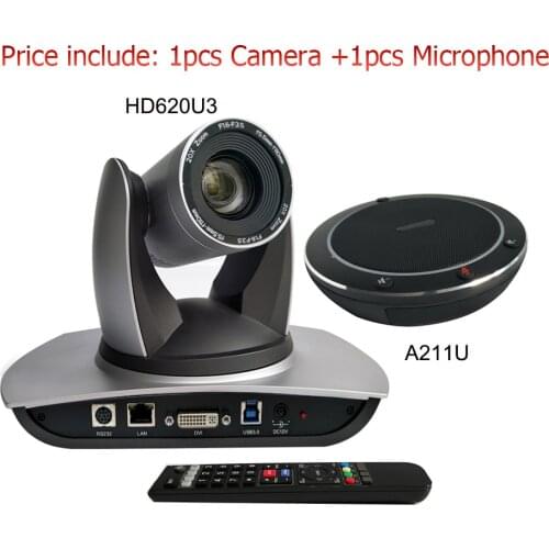 Video Audio Solution USB Mirophone PTZ Conference HD PTZ Camera 20x Zoom 1080p for Zoom/Skype Video Conference Meeting