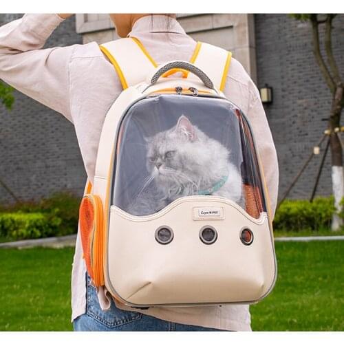 Pet Carrier Backpack Breathable Mesh Bag Dog Cat Outdoor Large Capacity Travel Carrier Double Shoulder Bags Pet Supplies