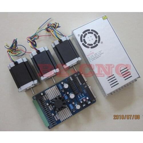 3Aixs Nema 23 290oz-in 21kg.cm Stepper Motor &TB6560 drive board& power supply CNC Router or Mill drive board