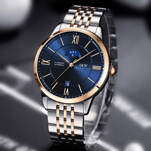 Switzerland Moon phase GMT Tourbillon Mechanical Watch Men MIYOTA Watch Automatic Sapphire Glass Cowhide Band Wristwatch for Men