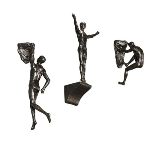 Modern rock climbing figures resin statues creative athletes abstract sculpture wall decoration pendant figurines handicrafts