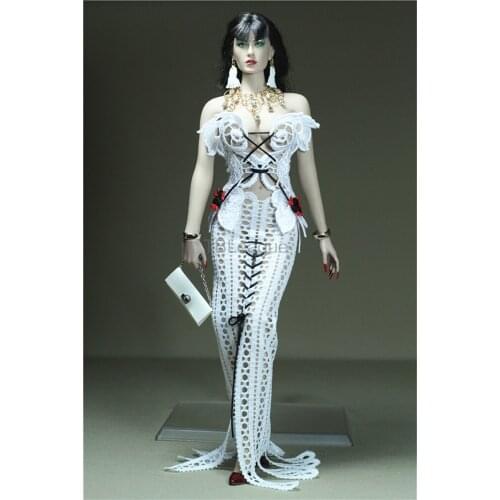 Tbleague 1/6 Scale Female Soldier Shirt with Skirt Sexy Clouds Dress for 12in Action Figure Toy Collection