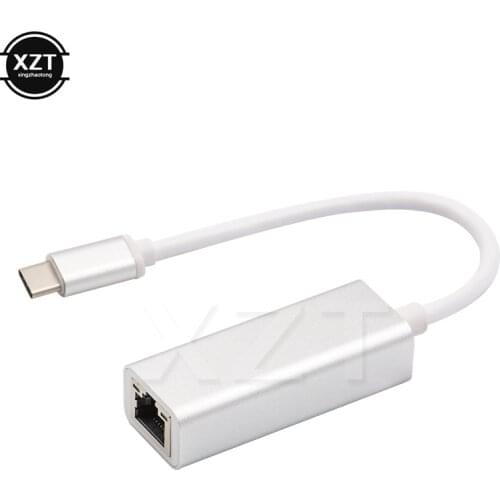 External Wired Ethernet Adapter Network Card USB Type-C to Ethernet RJ45 Lan for MacBook Windows 7/8/10 Laptop 10/100Mbps