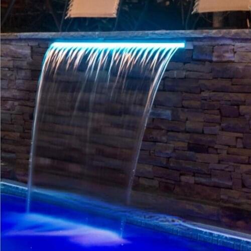 Atlantic Water Gardens Waterfall Spillway,Stainless Steel 304 swimming pool water curtain fountain,water curtain wall Waterfall