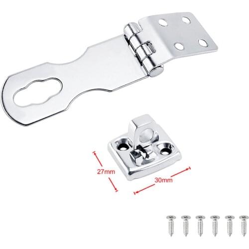 Locking Hasp Latch Holder Safety Latch Buckle Set with Screws Universal