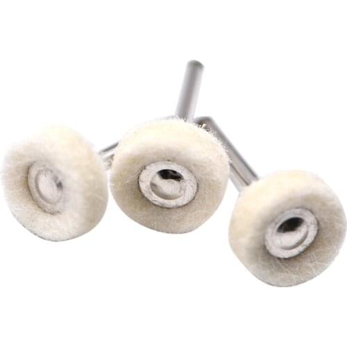 10Pcs/lot Dental Polishing Wheel Wool Cotton Polishing Teeth Polisher Brushes Polishers for Low Speed Contra Angle Handpiece
