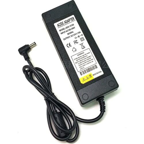 12V10A New AC 100V-240V Converter power Adapter DC 12V 10A Power Supply EU/US/UK Plug DC 5.5*2.5mm LED light power adapte