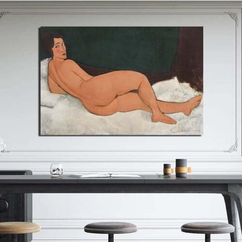Amedeo Modigliani Nu Couche Canvas Painting Prints Living Room Home Decoration Modern Wall Art Oil Painting Posters Pictures