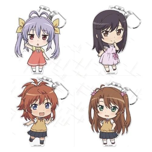 Anime Non Non Biyori Nonstop Miyauchi Renge Pendant Acrylic Keychain Keyring School Bag Charm Cosplay Decor Cartoon Xmas Gifts