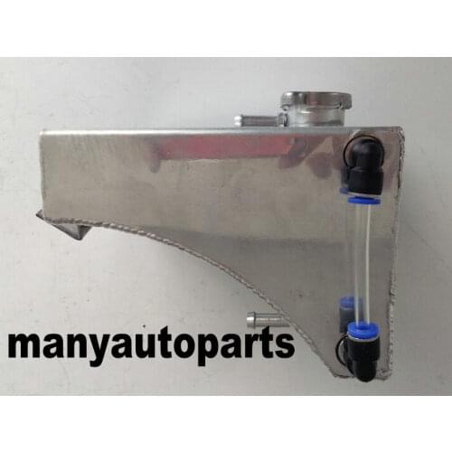 Polished aluminum radiator coolant overflow tank can for Nissan 240SX S13 Silvia