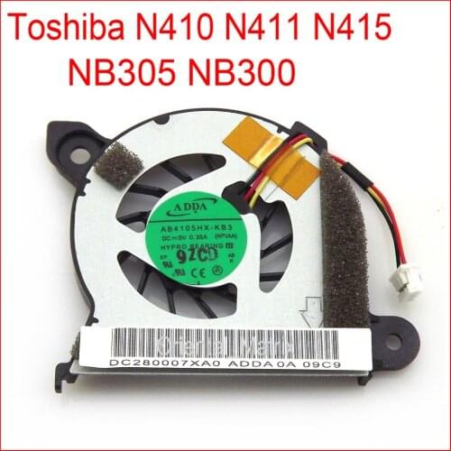 Free Shipping New AB4105HX-KB3 DC5V 0.35A For Toshiba NB305 NB300 N410 N411 N415 CPU Cooler Cooling Fan
