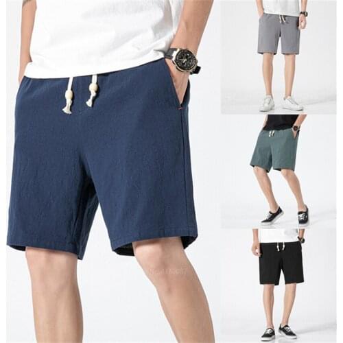 Japanese Fashion Kimono Pant for Men Adult Linen Solid Shorts Summer Beach Casual Chinese Style Asian Pant Maxi Size