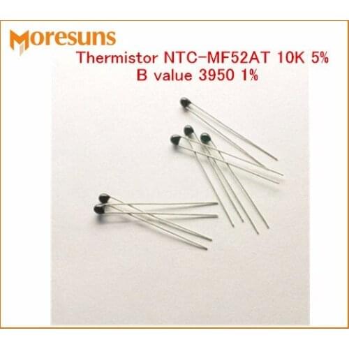 Fast Free Ship 500pcs/lot NTC Thermistor NTC-MF52AT 10K 5% B value 3950 1% Custom NTC Sensor